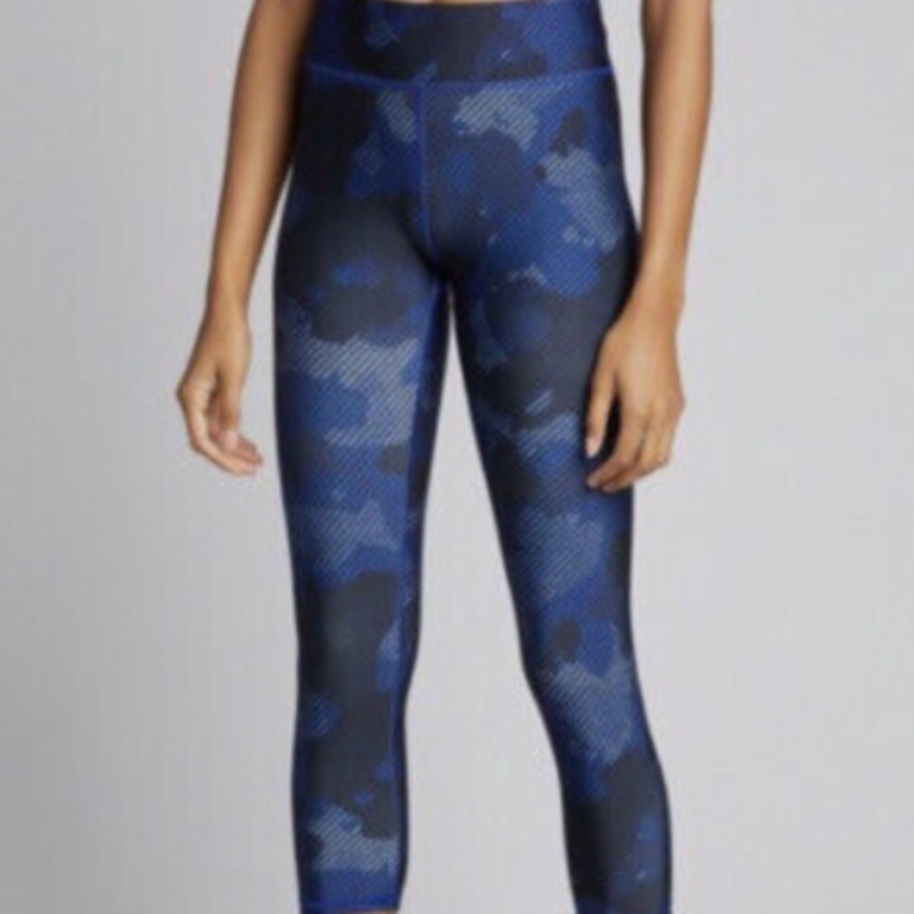 TEREZ Navy Camo Stripe Hi-Shine Leggings